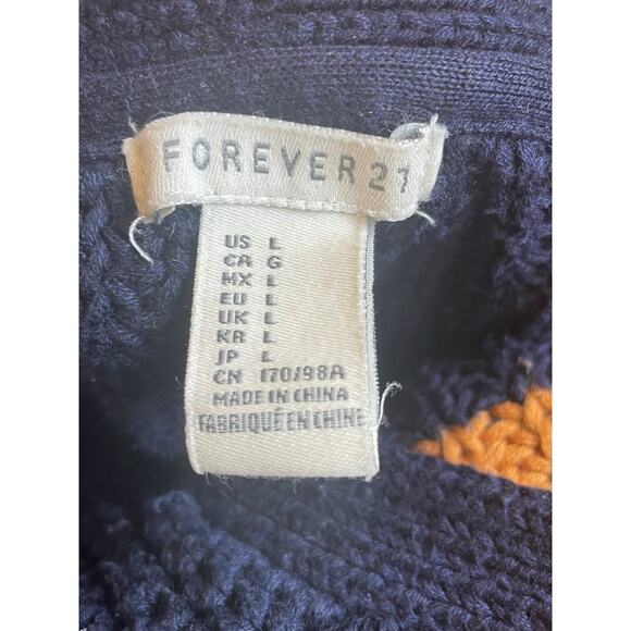 Womens Cardigan Sz L Striped Oversized Grandpa Chunky Fisherman Preppy Grunge - Picture 7 of 12